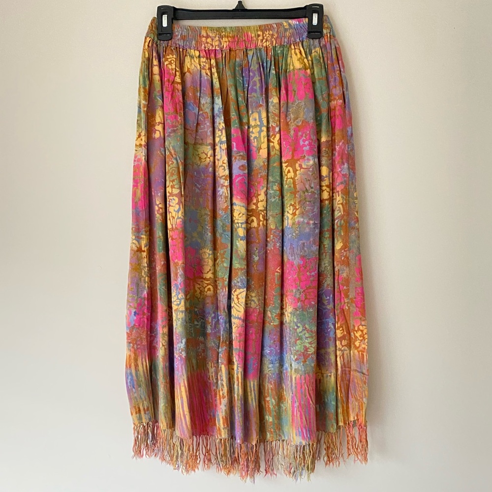 Women’s Indian Retro Stretchable Waistband Long Skirt - S - Pre-owned